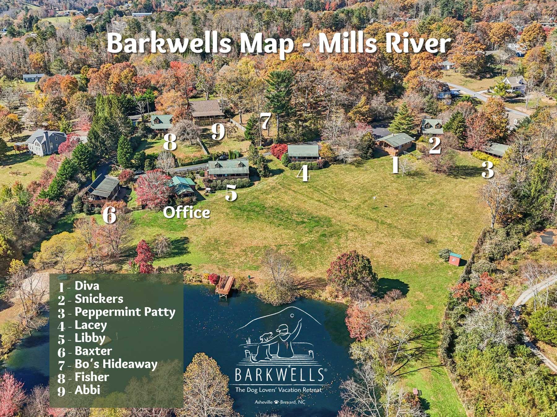 Barkwells Mills River Map